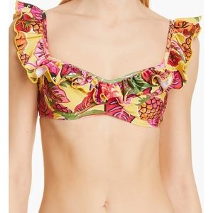Farm Rio Fruit Dream ruffle underwire bikini top